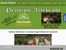 Tablet Screenshot of pension-allebrodt.de
